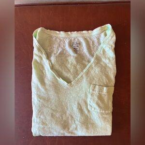 J. Crew Soft linen mint colored Tee